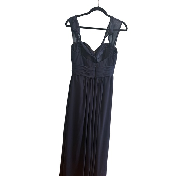 Bill Levkoff Dresses & Skirts - Bill Levkoff navy blue chiffon ruched bodice sweetheart neckline bridesmaid prom